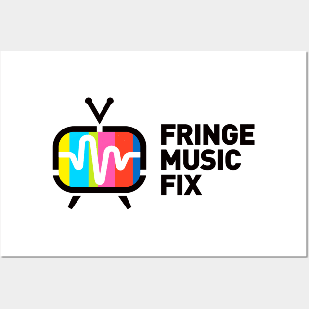 FRINGE MUSIC FIX Retro Logo Wall Art by Sudburied